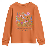 Officially Retired 2026 Wildflowers Botanical Floral Graphic Youth Sweatshirt