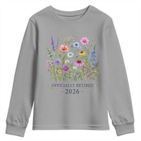 Officially Retired 2026 Wildflowers Botanical Floral Graphic Youth Sweatshirt