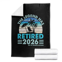 The Legend Has Retired 2026 Throw Blanket Vintage Tropical Beach Sunset Graphic Ocean Vibes
