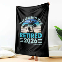 The Legend Has Retired 2026 Throw Blanket Vintage Tropical Beach Sunset Graphic Ocean Vibes