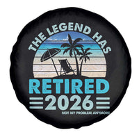 The Legend Has Retired 2026 Spare Tire Cover Vintage Tropical Beach Sunset Graphic Ocean Vibes
