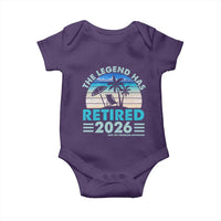 The Legend Has Retired 2026 Baby Onesie Vintage Tropical Beach Sunset Graphic Ocean Vibes