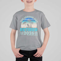 The Legend Has Retired 2026 T Shirt For Kid Vintage Tropical Beach Sunset Graphic Ocean Vibes