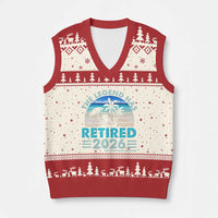 The Legend Has Retired 2026 V-Neck Knit Sweater Vest Vintage Tropical Beach Sunset Graphic Ocean Vibes
