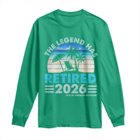 The Legend Has Retired 2026 Long Sleeve Shirt Vintage Tropical Beach Sunset Graphic Ocean Vibes