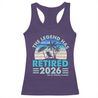 The Legend Has Retired 2026 Racerback Tank Top Vintage Tropical Beach Sunset Graphic Ocean Vibes