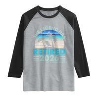 The Legend Has Retired 2026 Raglan Shirt Vintage Tropical Beach Sunset Graphic Ocean Vibes