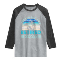 The Legend Has Retired 2026 Raglan Shirt Vintage Tropical Beach Sunset Graphic Ocean Vibes