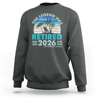 The Legend Has Retired 2026 Sweatshirt Vintage Tropical Beach Sunset Graphic Ocean Vibes