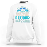 The Legend Has Retired 2026 Sweatshirt Vintage Tropical Beach Sunset Graphic Ocean Vibes