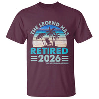 The Legend Has Retired 2026 T Shirt Vintage Tropical Beach Sunset Graphic Ocean Vibes