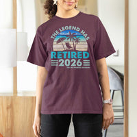The Legend Has Retired 2026 T Shirt For Women Vintage Tropical Beach Sunset Graphic Ocean Vibes