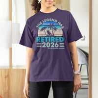 The Legend Has Retired 2026 T Shirt For Women Vintage Tropical Beach Sunset Graphic Ocean Vibes