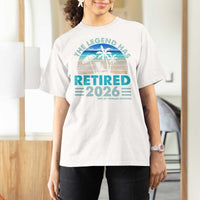The Legend Has Retired 2026 T Shirt For Women Vintage Tropical Beach Sunset Graphic Ocean Vibes