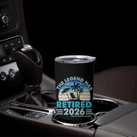 The Legend Has Retired 2026 Tumbler Cup Vintage Tropical Beach Sunset Graphic Ocean Vibes