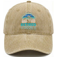 The Legend Has Retired 2026 Washed Cotton Baseball Cap Vintage Tropical Beach Sunset Graphic Ocean Vibes