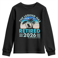 The Legend Has Retired 2026 Youth Sweatshirt Vintage Tropical Beach Sunset Graphic Ocean Vibes