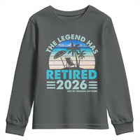 The Legend Has Retired 2026 Youth Sweatshirt Vintage Tropical Beach Sunset Graphic Ocean Vibes