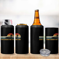 Stupid Canadian Wolf Bird 4 in 1 Can Cooler Tumbler Retro LGBT Hockey Fan - Wonder Print Shop