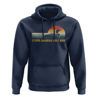 Stupid Canadian Wolf Bird Hoodie Retro LGBT Hockey Fan - Wonder Print Shop