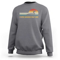 Stupid Canadian Wolf Bird Sweatshirt Retro LGBT Hockey Fan - Wonder Print Shop