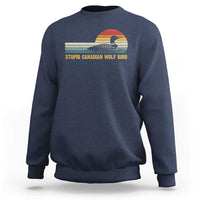 Stupid Canadian Wolf Bird Sweatshirt Retro LGBT Hockey Fan - Wonder Print Shop