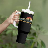Stupid Canadian Wolf Bird Tumbler With Handle Retro LGBT Hockey Fan - Wonder Print Shop