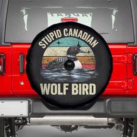 Stupid Canadian Wolf Bird Spare Tire Cover Funny Retro LGBT Romance Hockey Fan - Wonder Print Shop