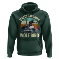 Stupid Canadian Wolf Bird Hoodie Funny Retro LGBT Romance Hockey Fan - Wonder Print Shop