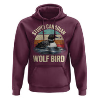 Stupid Canadian Wolf Bird Hoodie Funny Retro LGBT Romance Hockey Fan - Wonder Print Shop