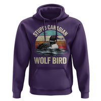 Stupid Canadian Wolf Bird Hoodie Funny Retro LGBT Romance Hockey Fan - Wonder Print Shop