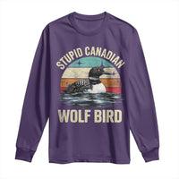 Stupid Canadian Wolf Bird Long Sleeve Shirt Funny Retro LGBT Romance Hockey Fan - Wonder Print Shop