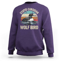 Stupid Canadian Wolf Bird Sweatshirt Funny Retro LGBT Romance Hockey Fan - Wonder Print Shop