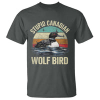 Stupid Canadian Wolf Bird T Shirt Funny Retro LGBT Romance Hockey Fan - Wonder Print Shop
