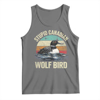 Stupid Canadian Wolf Bird Tank Top Funny Retro LGBT Romance Hockey Fan - Wonder Print Shop