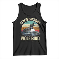 Stupid Canadian Wolf Bird Tank Top Funny Retro LGBT Romance Hockey Fan - Wonder Print Shop