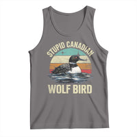Stupid Canadian Wolf Bird Tank Top Funny Retro LGBT Romance Hockey Fan - Wonder Print Shop