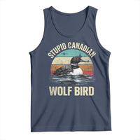 Stupid Canadian Wolf Bird Tank Top Funny Retro LGBT Romance Hockey Fan - Wonder Print Shop