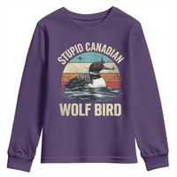 Stupid Canadian Wolf Bird Youth Sweatshirt Funny Retro LGBT Romance Hockey Fan - Wonder Print Shop