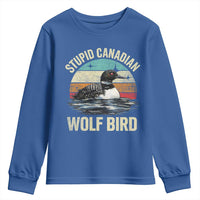 Stupid Canadian Wolf Bird Youth Sweatshirt Funny Retro LGBT Romance Hockey Fan - Wonder Print Shop