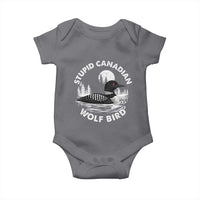 Stupid Canadian Wolf Bird Baby Onesie Sarcastic LGBT Hockey Fan - Wonder Print Shop