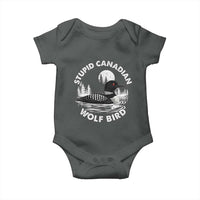 Stupid Canadian Wolf Bird Baby Onesie Sarcastic LGBT Hockey Fan - Wonder Print Shop