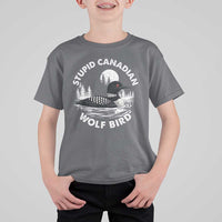Stupid Canadian Wolf Bird T Shirt For Kid Sarcastic LGBT Hockey Fan - Wonder Print Shop