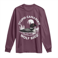 Stupid Canadian Wolf Bird Long Sleeve Shirt Sarcastic LGBT Hockey Fan - Wonder Print Shop