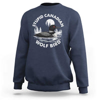 Stupid Canadian Wolf Bird Sweatshirt Sarcastic LGBT Hockey Fan - Wonder Print Shop