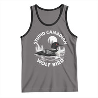 Stupid Canadian Wolf Bird Tank Top Sarcastic LGBT Hockey Fan - Wonder Print Shop