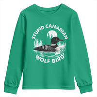 Stupid Canadian Wolf Bird Youth Sweatshirt Sarcastic LGBT Hockey Fan - Wonder Print Shop