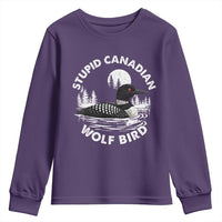 Stupid Canadian Wolf Bird Youth Sweatshirt Sarcastic LGBT Hockey Fan - Wonder Print Shop