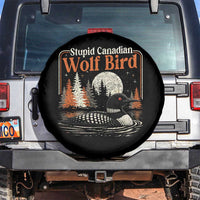 Stupid Canadian Wolf Bird Spare Tire Cover Retro LGBT Hockey Fan Romance - Wonder Print Shop