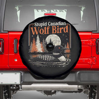 Stupid Canadian Wolf Bird Spare Tire Cover Retro LGBT Hockey Fan Romance - Wonder Print Shop